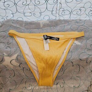 🇺🇸💲NWT Victoria Secret PINK Ribbed Bikini Honeycomb yellowYellow L